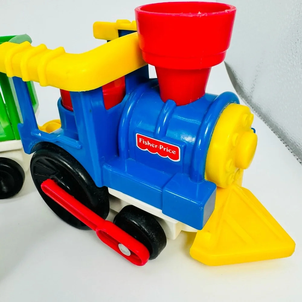 Vintage 1991 Fisher Price Little People Chunky Circus Zoo Train With Girl Figure